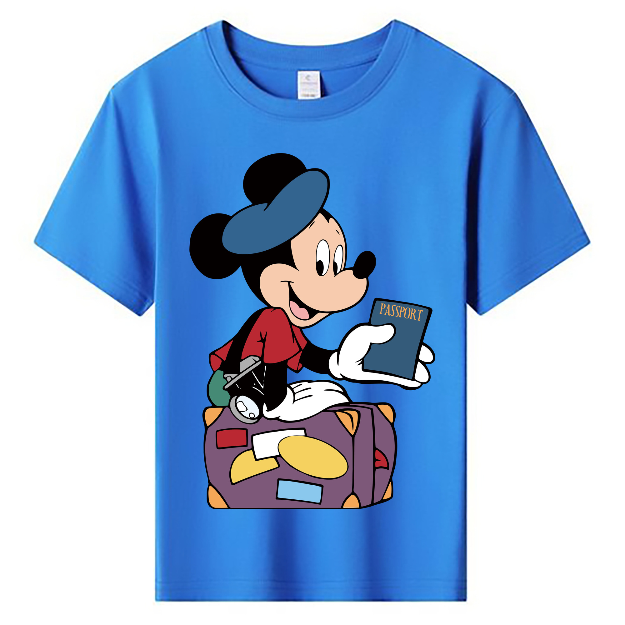 ミッキーマウス Mickey Mouse 綿100％キッズTシャツ（フロントプリント）